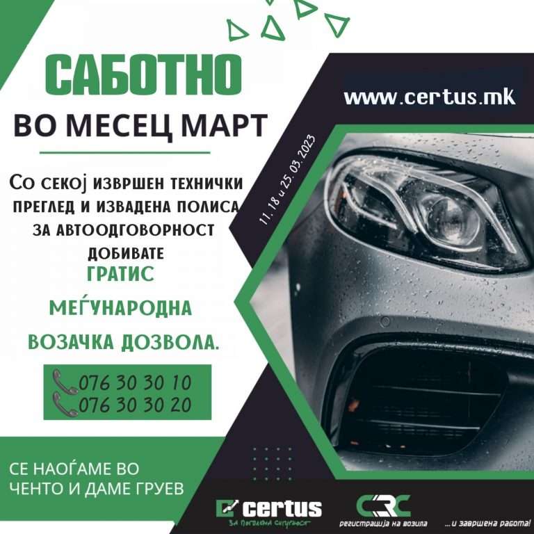 Саботно во месец Март